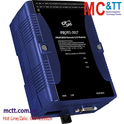 Module Profibus Slave 8 kênh đầu vào tương tự AI ICP DAS PROFI-5017 CR