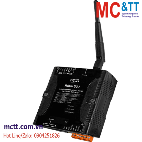 Modem IP Gateway WCDMA(3G) + RS-232/485 ICP DAS RMV-531 CR