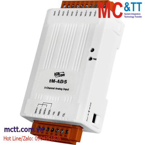 Module RS-485 Modbus RTU 5 kênh đầu vào tương tự AI ICP DAS tM-AD5 CR