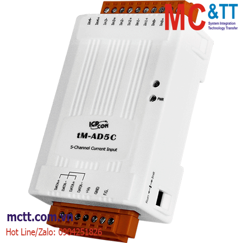 Module RS-485 Modbus RTU 5 kênh đầu vào tương tự AI ICP DAS tM-AD5C CR
