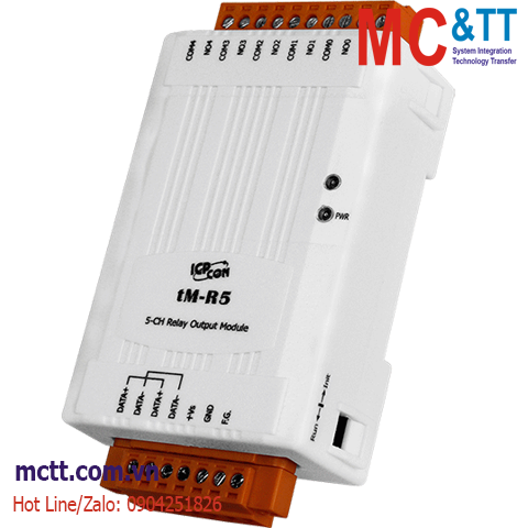 Module RS-485 Modbus RTU 5 kênh đầu ra Relay ICP DAS tM-R5 CR