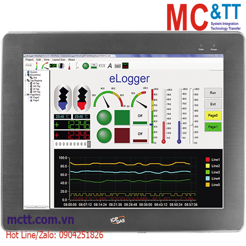 Màn hình cảm ứng công nghiệp 15 inch ICP DAS TP-6150 CR