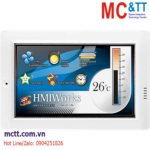 Màn hình cảm ứng HMI 4.3 inch 2 cổng RS-485 Modbus RTU ICP DAS TPD-432F-H CR