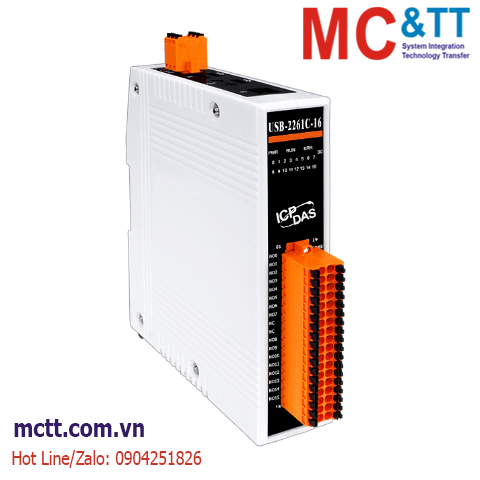Module USB 16 kênh đầu ra PhotoMOS Relay ICP DAS USB-2261C-16 CR