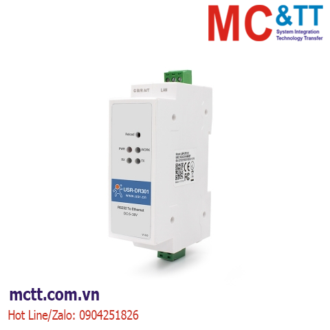 Bộ chuyển đổi 1 cổng RS-232 sang Ethernet hỗ trợ Modbus Gateway USR-DR301