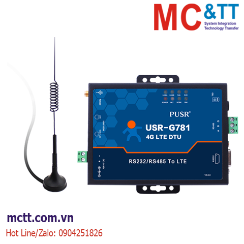 Router công nghiệp 4G với 1 cổng WAN/LAN + 1 cổng LAN VPN USR-G781