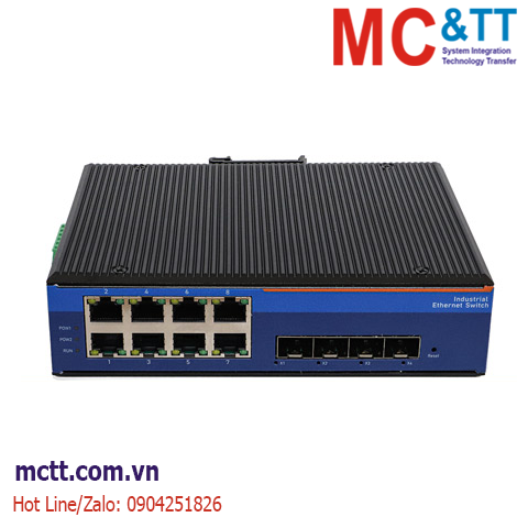 Switch công nghiệp Layer 3 quản lý 8 cổng Gigabit Ethernet + 4 cổng 10G SFP+ USR-ISGX408-SFP