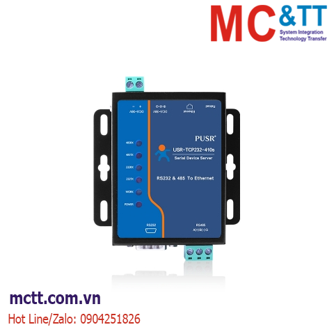 Bộ chuyển đổi 1 cổng RS-232 + 1 cổng RS-485 sang Ethernet hỗ trợ Modbus Gateway USR-TCP232-410S