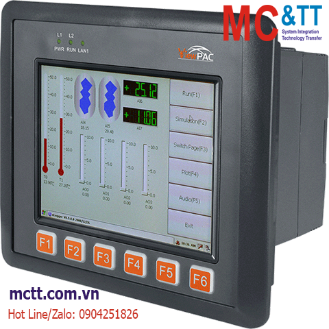 Màn hình cảm ứng lập trình nhúng ViewPAC 5.7 inch CPU Cortex-A8+ WinCE 7.0 ICP DAS VP-1231-CE7 CR