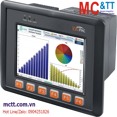 Màn hình cảm ứng lập trình nhúng InduSoft (300 tags) ViewPAC 5.7 inch CPU Cortex-A8+ WinCE 7.0 ICP DAS VP-1239-CE7 CR