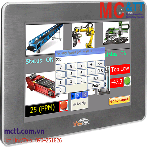 Màn hình lập trình nhúng Win-GRAF ViewPAC 10.4 inch Cortex-A8 + WinCE 7.0 ICP DAS VP-4208-CE7 CR
