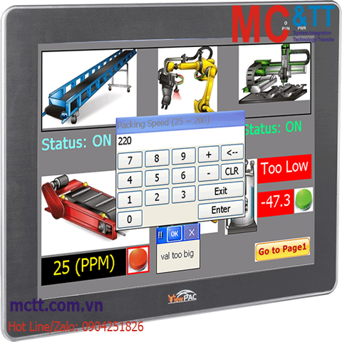 Màn hình lập trình nhúng Win-GRAF ViewPAC 15 inch Cortex-A8 + WinCE 7.0 ICP DAS VP-6208-CE7 CR