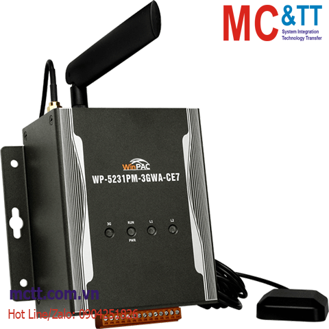 Bộ lập trình nhúng Windows CE 7.0 PAC với CPU Cortex-A8 WinCE 7.0 + 1 khe cắm module I/O + WCDMA (3G) + GPS ICP DAS WP-5231PM-3GWA-CE7 CR