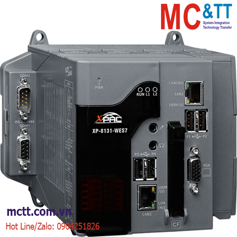 Bộ lập trình nhúng Windows PAC với CPU x86 WES7 + 1 khe cắm module I/O ICP DAS XP-8131-WES7 CR