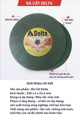 Đá cắt Delta 350 x 3 x 25,4mm