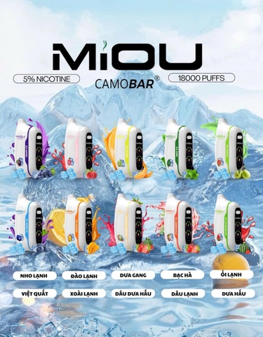 POD 1 LẦN - MIOU V5 18000 PUFFS PHIÊN BẢN 2024