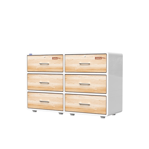 KỆ OMNI 6 NGĂN CAO DUY TÂN ( TRẮNG GỖ NHẠT )