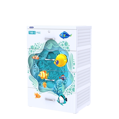 TỦ TABI-S 4 NGĂN DUY TÂN - TRẮNG NEW