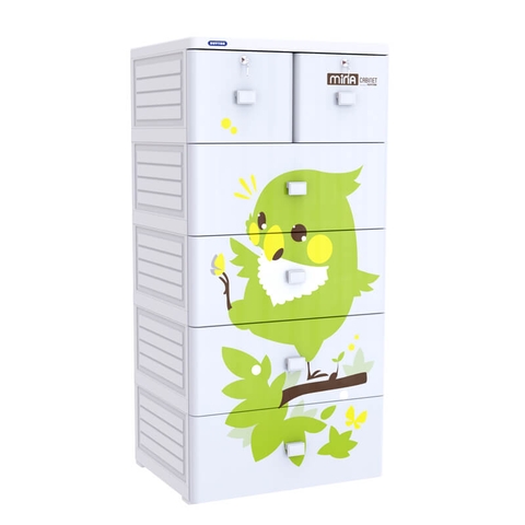 TỦ MINA 5 NGĂN MÀU XÁM DUY TÂN