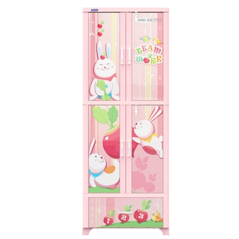 TỦ WING 4 CÁNH 1 NGĂN MÀU HỒNG DUY TÂN