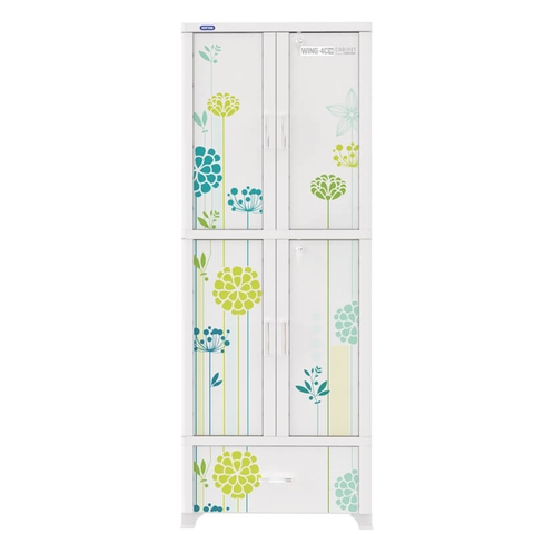 TỦ WING 4 CÁNH 1 NGĂN MÀU TRẮNG DUY TÂN