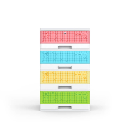 TỦ RONA 4 NGĂN DUY TÂN ( HOA SỌC)