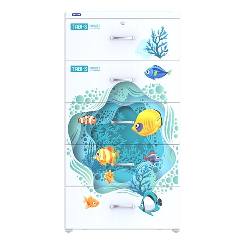 TỦ TABI-S 5 NGĂN DUY TÂN- TRẮNG NEW
