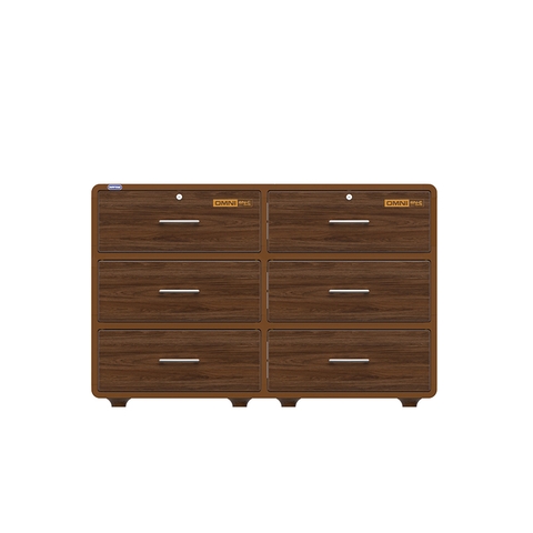 KỆ OMNI 6 NGĂN CAO DUY TÂN ( NÂU GỖ ĐẬM )