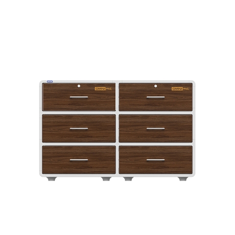 KỆ OMNI 6 NGĂN CAO DUY TÂN ( TRẮNG GỖ ĐẬM )