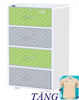 Tủ nhựa Omni 4 ngăn DUY TÂN ( LÁ )