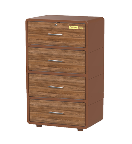 Tủ nhựa Omni 4 ngăn DUY TÂN ( NÂU GỖ )