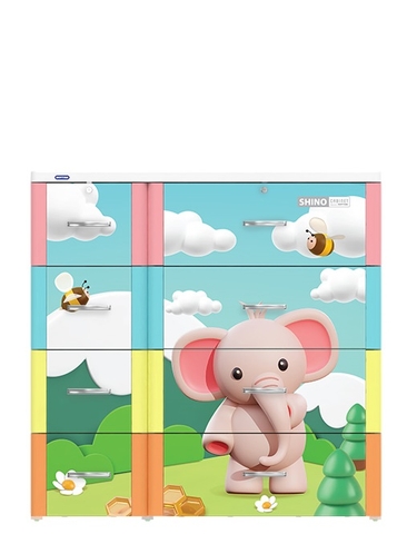 Tủ SHINO 4 TẦNG 8 HỘC DUY TÂN ĐA SẮC VOI