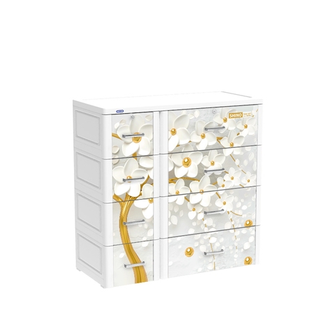 Tủ SHINO 4 TẦNG 8 HỘC DUY TÂN MÀU TRẮNG