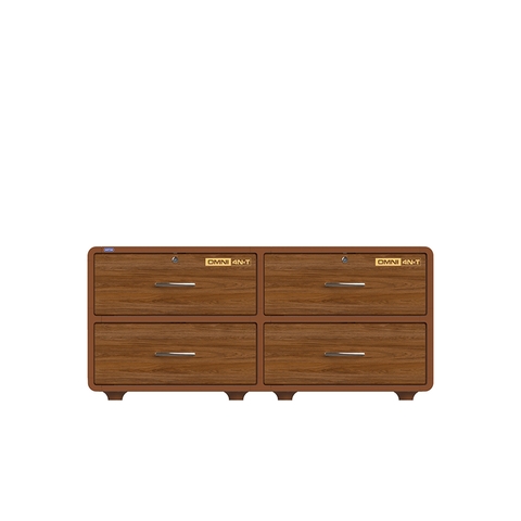 KỆ OMNI 4 NGĂN THẤP DUY TÂN ( NÂU GỖ ĐẬM )