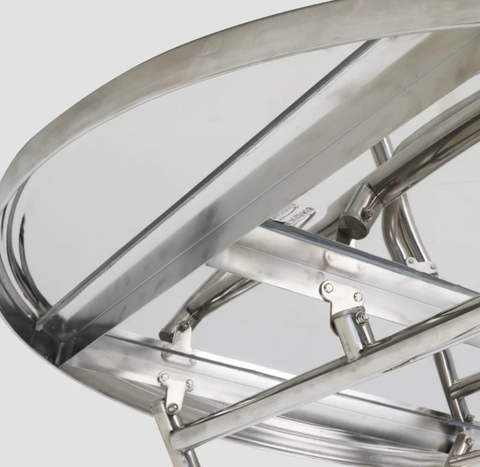 Bàn inox SUPER 1m2 cạnh vuông QP