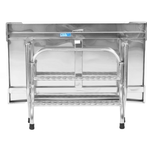 Bàn inox WIN chữ nhật 70 x120 phi 32 chân thấp