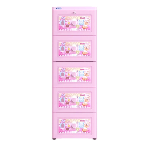 TỦ TANO 5 NGĂN MÀU HỒNG DUY TÂN