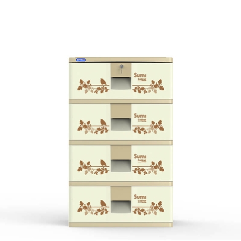 TỦ SUMI 4 NGĂN MÀU KEM DUY TÂN