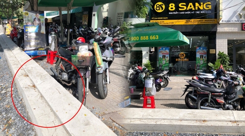 8 SANG THÔNG BÁO SỬA CHỮA KHU VỰC TRƯỚC CỬA HÀNG