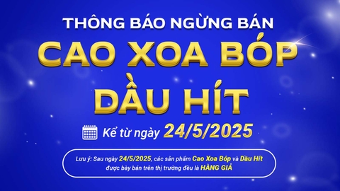 NGƯNG BÁN CAO XOA BÓP THẢO DƯỢC 8S - DẦU HÍT THẢO DƯỢC 8S