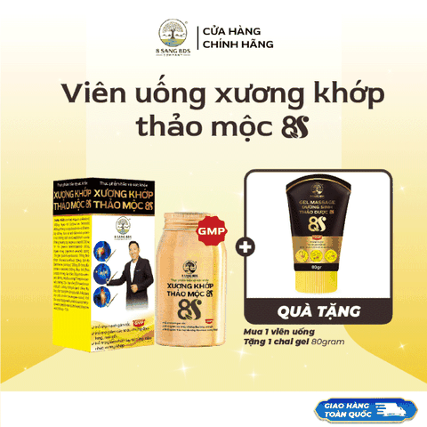 (Tặng 1 chai gel thường) - Viên uống  xương khớp thảo mộc 8S