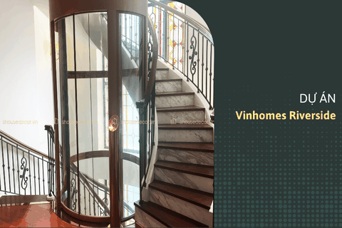 Trang Trí Thang Máy Tại Vinhomes Riverside – Hoàn Thiện Ốp Inox Khung Thép Thang Máy Tròn