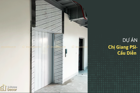 Trang Trí Thang Máy Tại Chị Giang PSI Cầu Diễn – Giải Pháp Hoàn Thiện Khung Bao Inox Bản Rộng