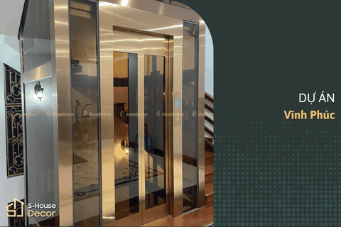 Trang Trí Thang Máy Tại Vĩnh Phúc – Ốp Inox Khung Thép Thang Máy Sang Trọng