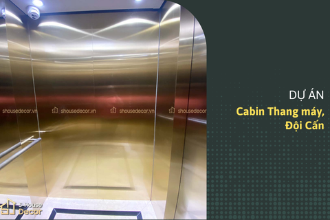 Dự Án Trang Trí Cabin Thang Máy – Không Gian Ánh Kim Hiện Đại Tại Đội Cấn