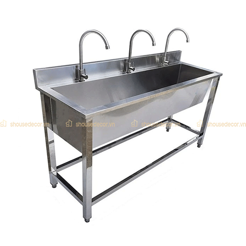 Bồn Rửa Mặt Inox Cho Trường Học Bệnh Viện