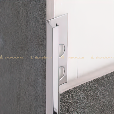 Thanh Nẹp Inox Chữ C12 - 12MM, Gương, Xước, Trắng