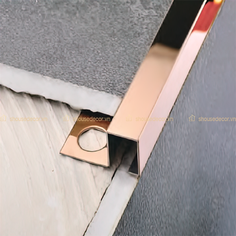 Nẹp Inox Vuông Góc Tường 1 Cánh - 12MM Gương, Xước, Màu
