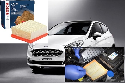 Thay lọc gió động cơ xe Ford Fiesta (Replace the engine air filter)