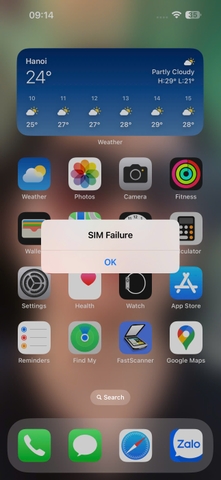 Cách sửa lỗi iPhone 14 không nhận SIM (SIM Failure)